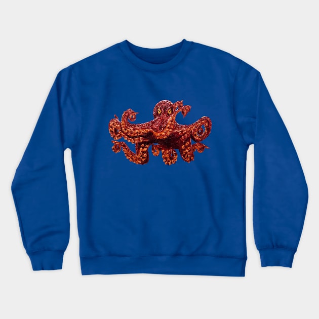 Giant Red Octopus Crewneck Sweatshirt by MSerido